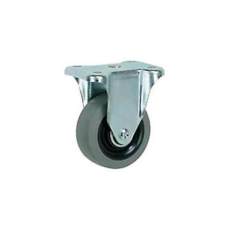 Faultless Rigid Plate Caster 4in TPR Wheel